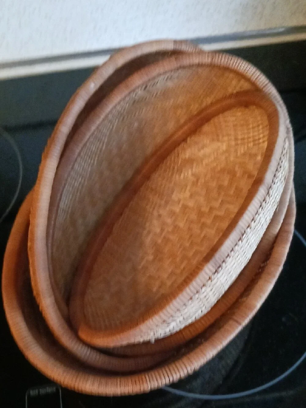 Gorgeous! Woven Rattan Serving Basket -Set Of 4 Natural Brown 🌾🪹